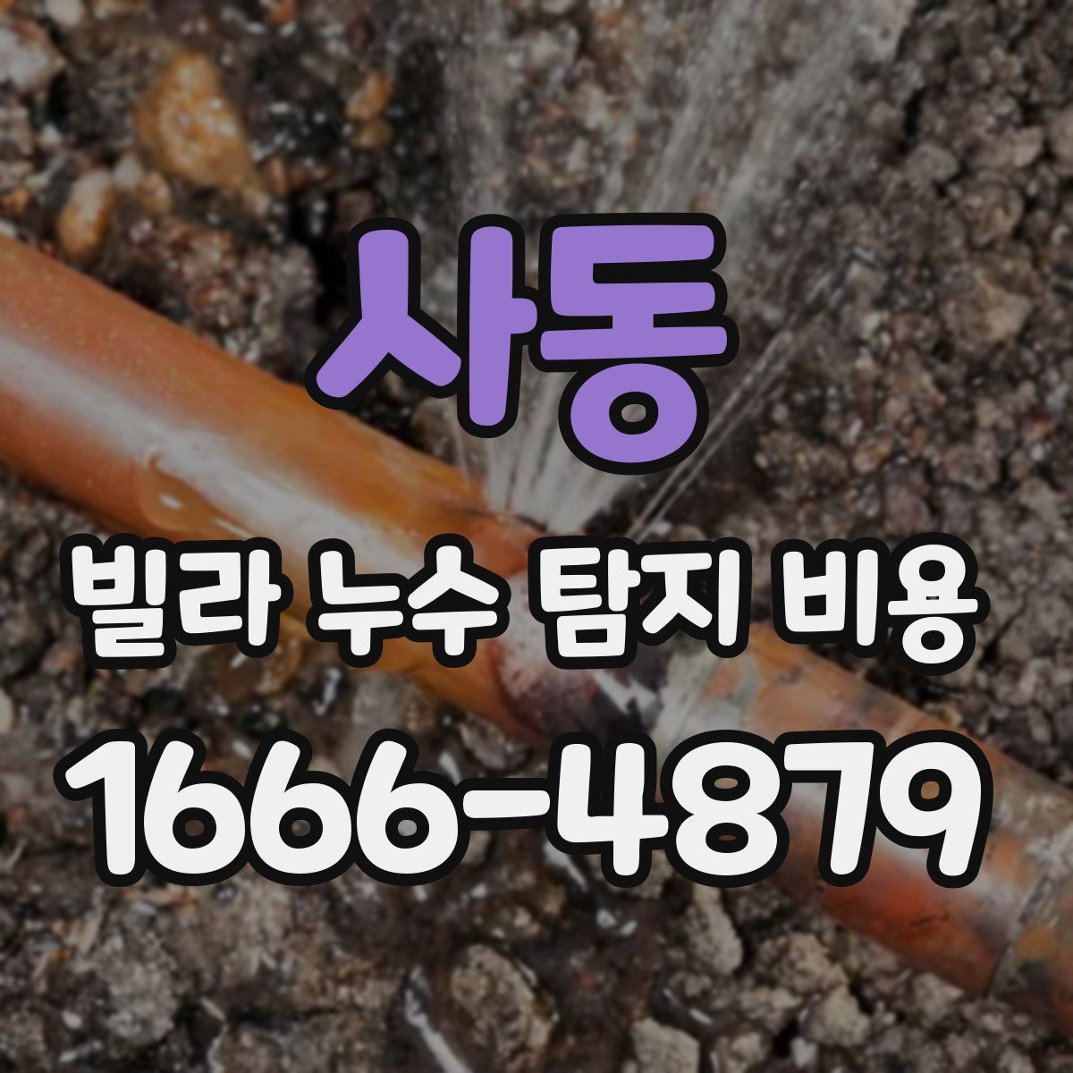 사동 빌라 누수 탐지 비용
