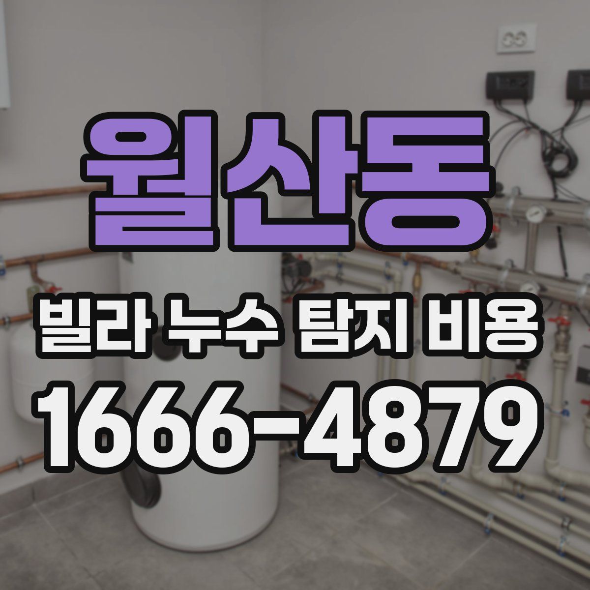 월산동 빌라 누수 탐지 비용