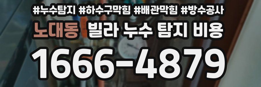 노대동 빌라 누수 탐지 비용