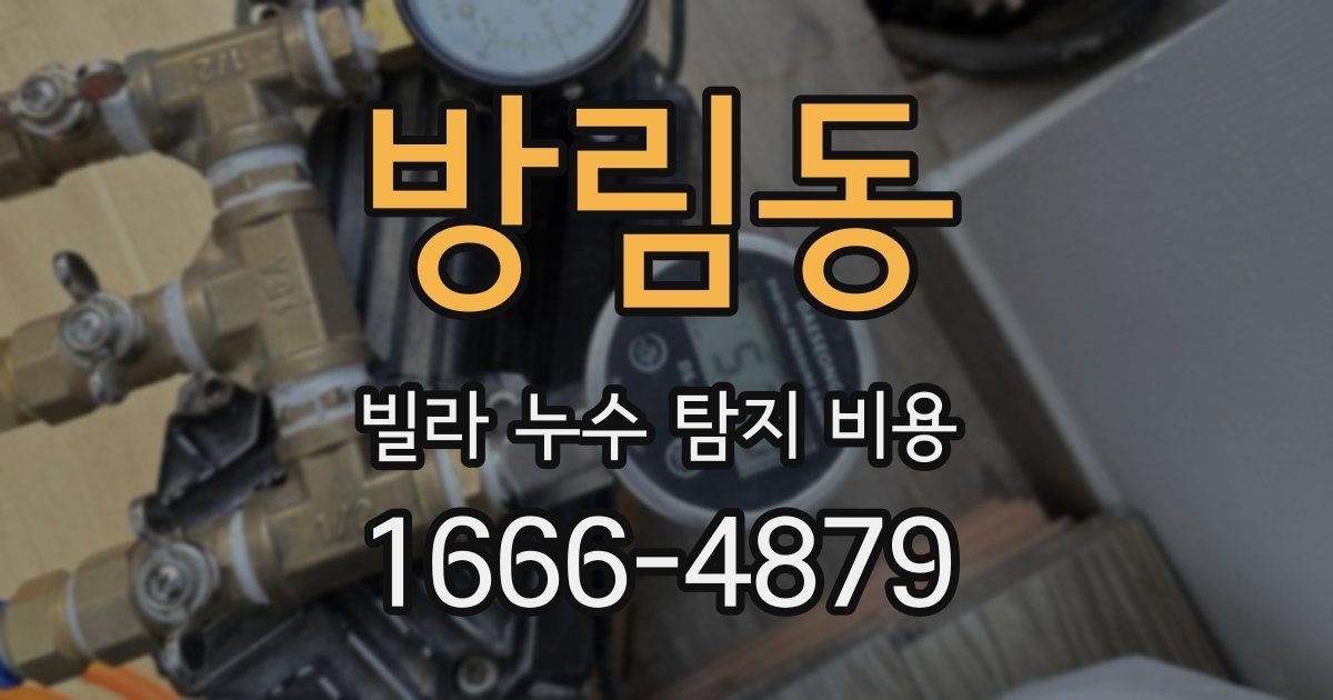 방림동 빌라 누수 탐지 비용