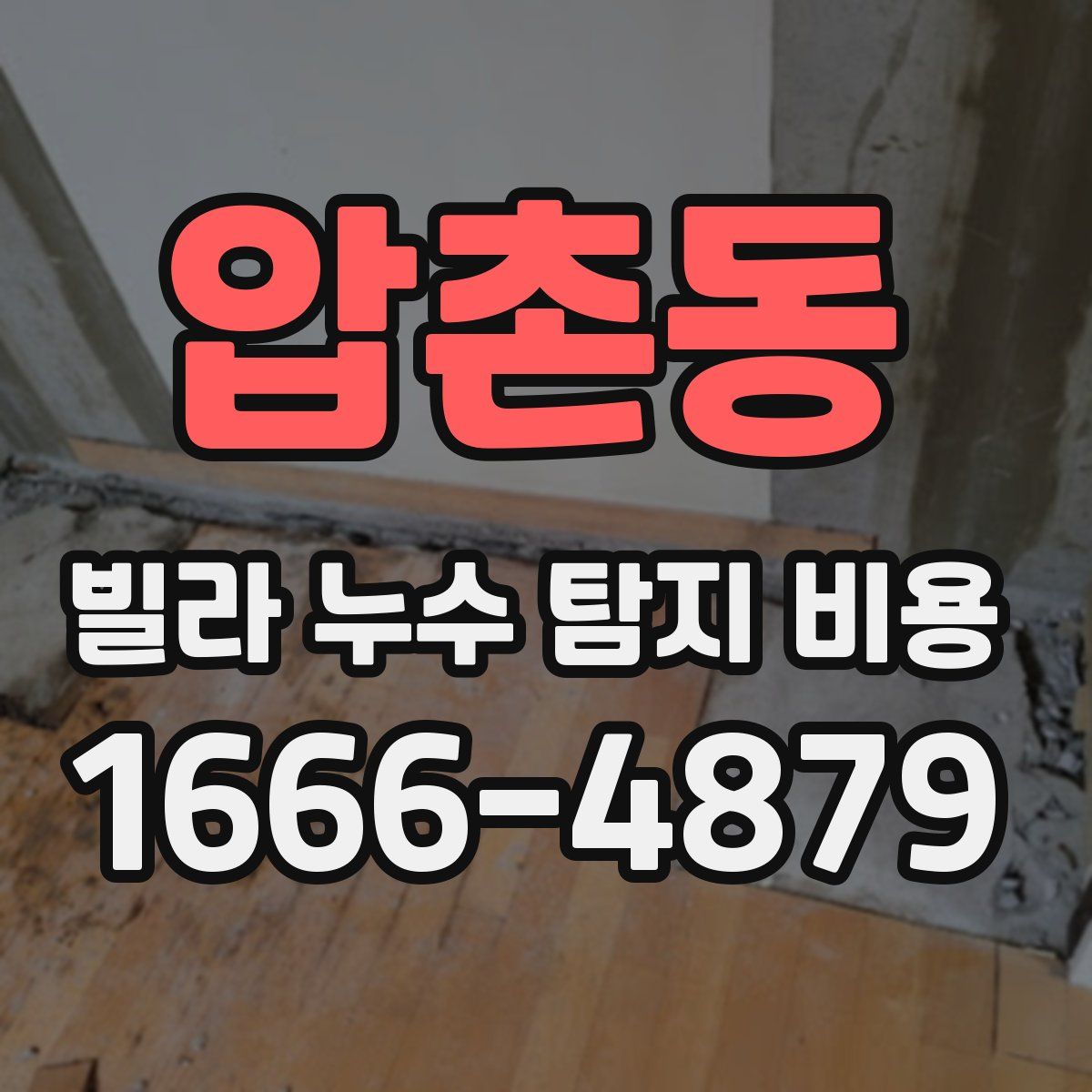 압촌동 빌라 누수 탐지 비용