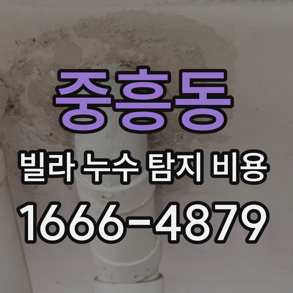 중흥동 빌라 누수 탐지 비용
