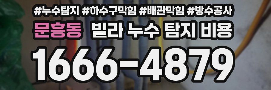 문흥동 빌라 누수 탐지 비용