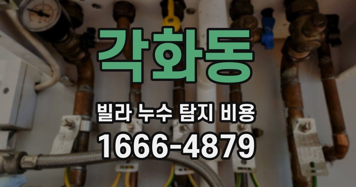 각화동 빌라 누수 탐지 비용