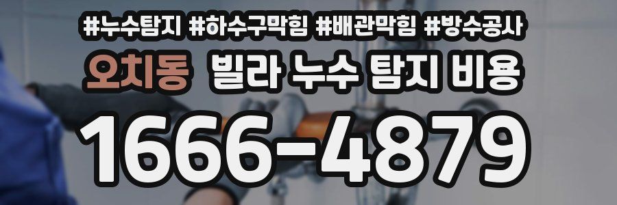 오치동 빌라 누수 탐지 비용