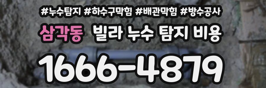 삼각동 빌라 누수 탐지 비용