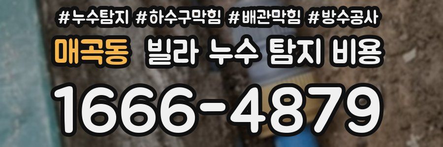 매곡동 빌라 누수 탐지 비용