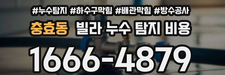 충효동 빌라 누수 탐지 비용