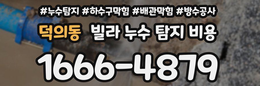 덕의동 빌라 누수 탐지 비용