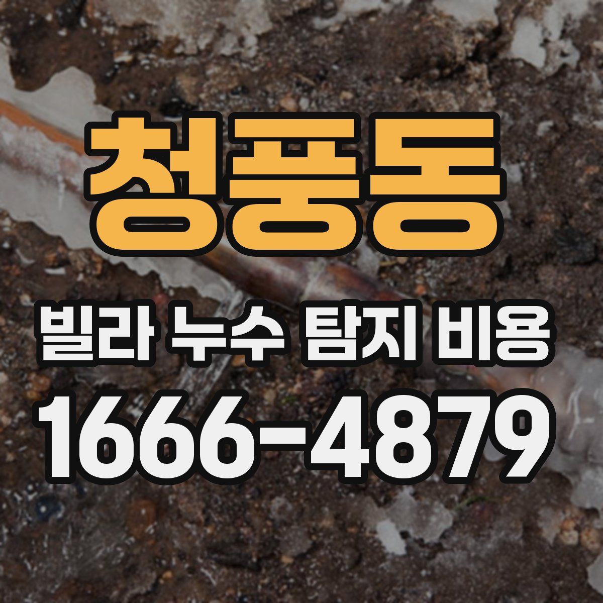 청풍동 빌라 누수 탐지 비용