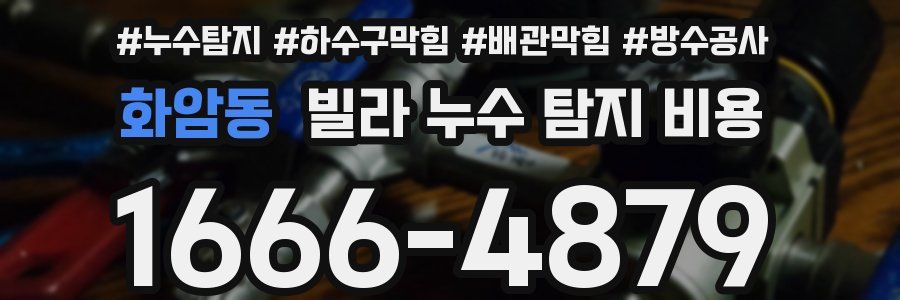 화암동 빌라 누수 탐지 비용