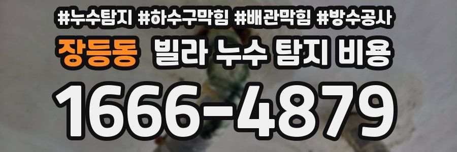 장등동 빌라 누수 탐지 비용