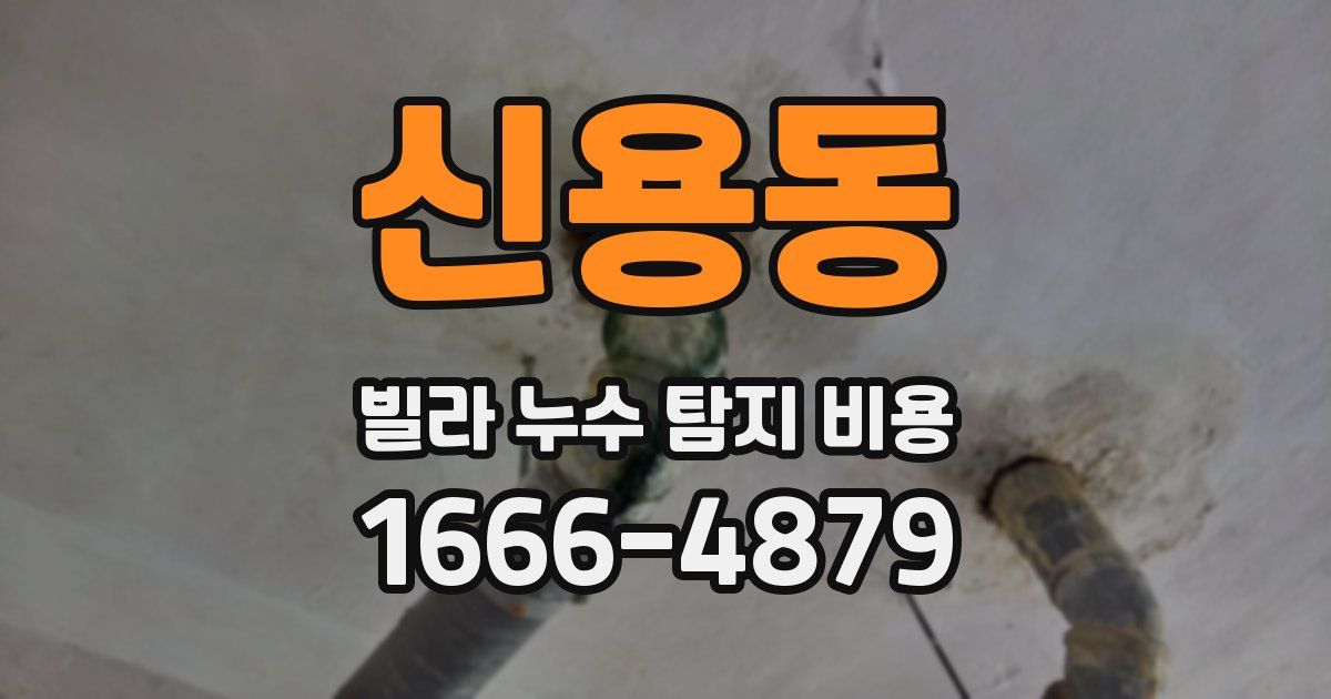 신용동 빌라 누수 탐지 비용