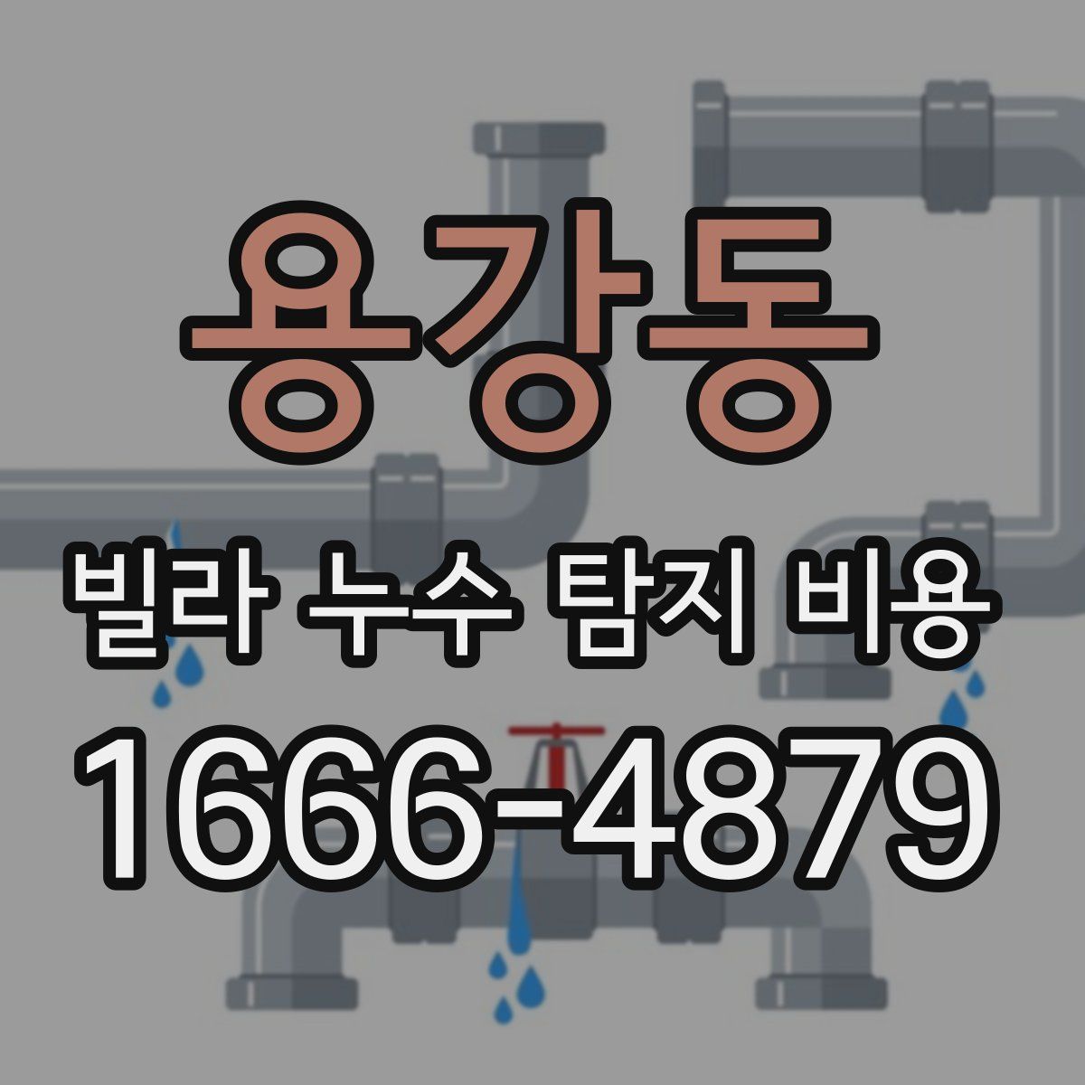 용강동 빌라 누수 탐지 비용