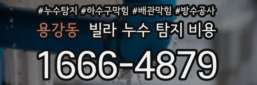 용강동 빌라 누수 탐지 비용