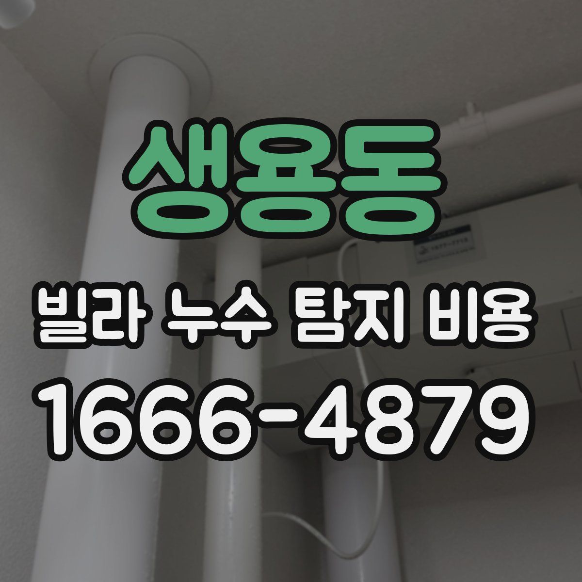 생용동 빌라 누수 탐지 비용