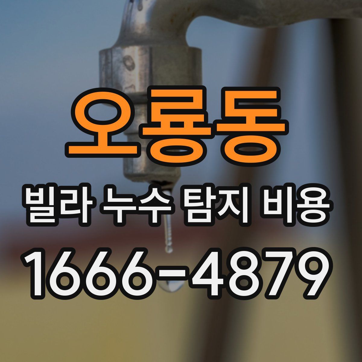 오룡동 빌라 누수 탐지 비용