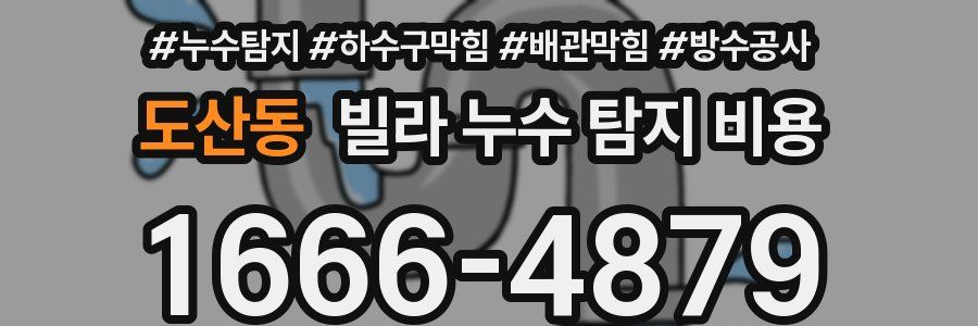 도산동 빌라 누수 탐지 비용