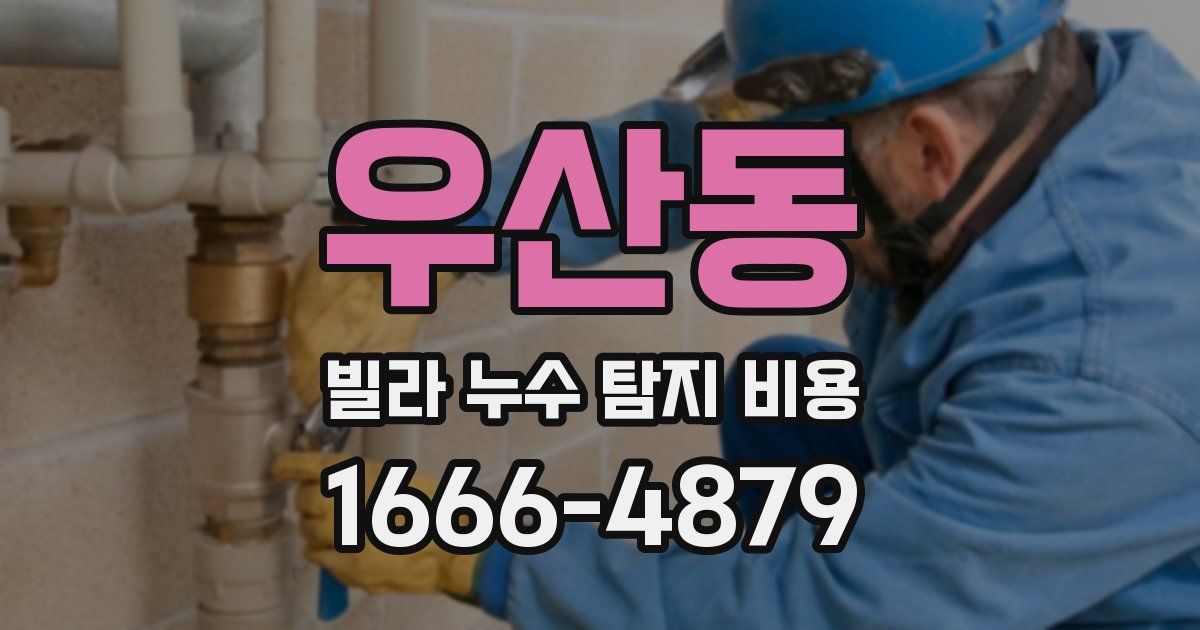 우산동 빌라 누수 탐지 비용