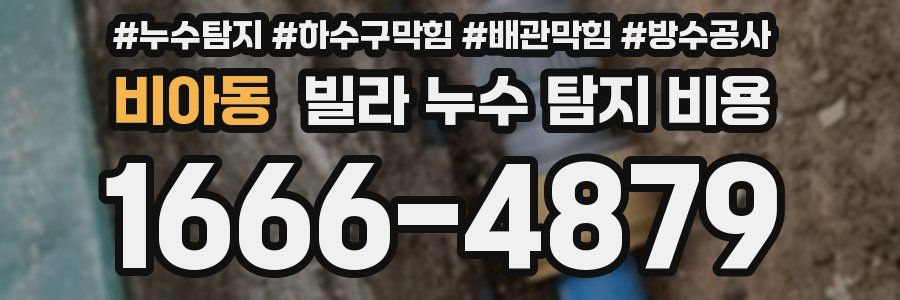비아동 빌라 누수 탐지 비용