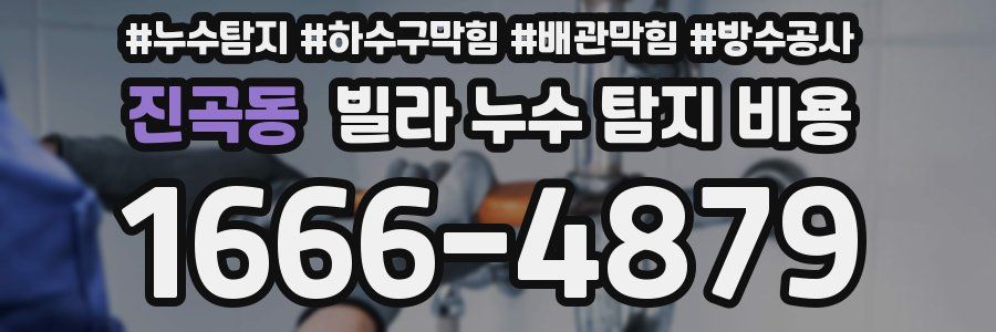 진곡동 빌라 누수 탐지 비용