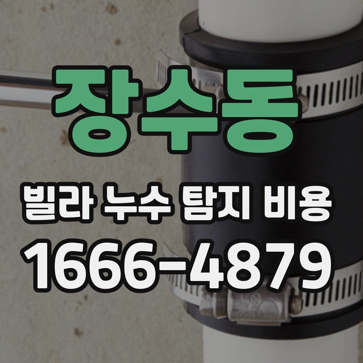 장수동 빌라 누수 탐지 비용