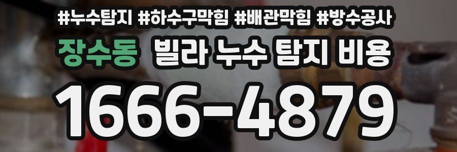 장수동 빌라 누수 탐지 비용