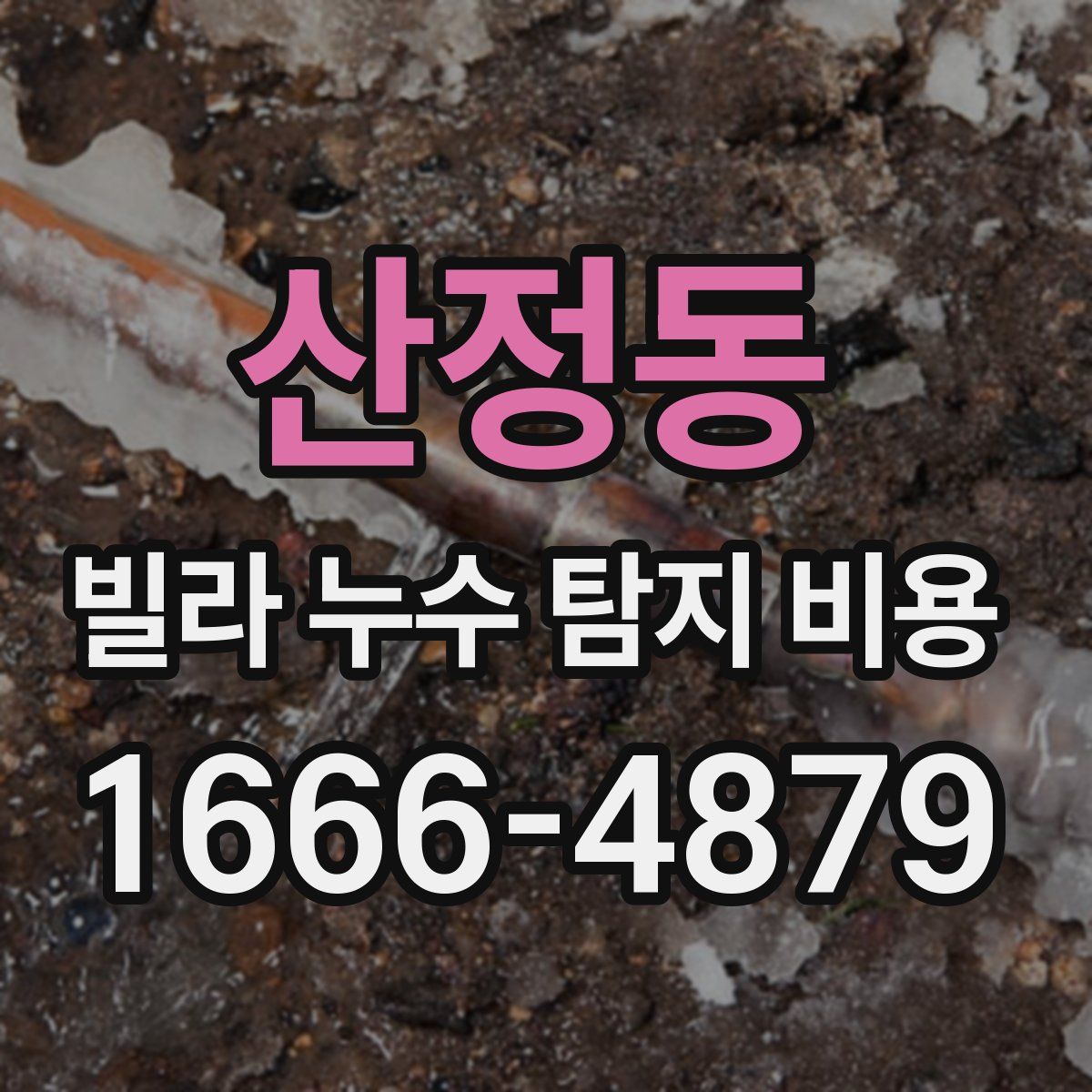 산정동 빌라 누수 탐지 비용