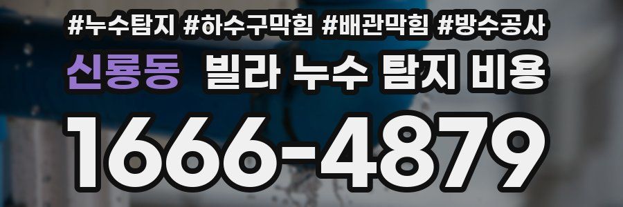 신룡동 빌라 누수 탐지 비용