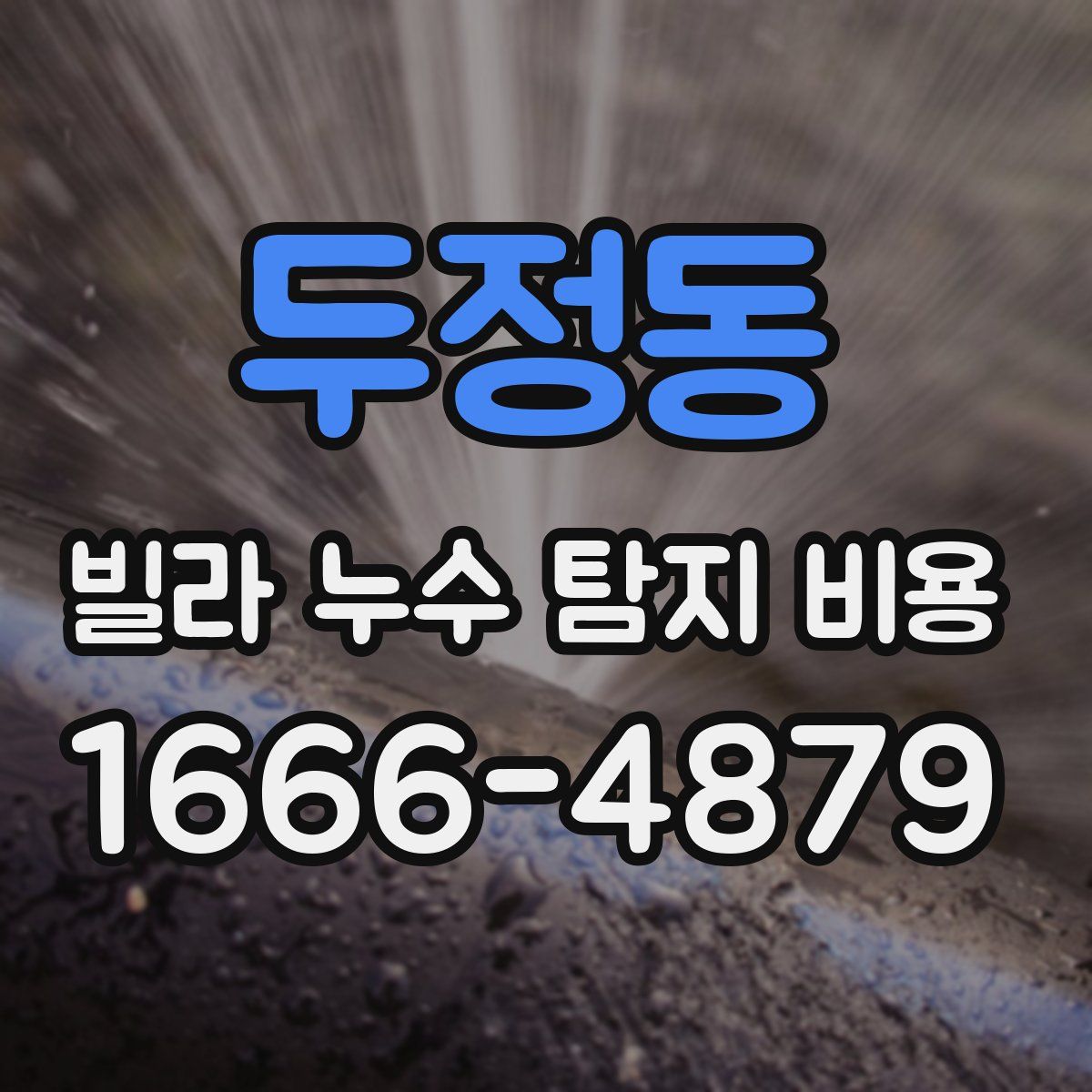 두정동 빌라 누수 탐지 비용