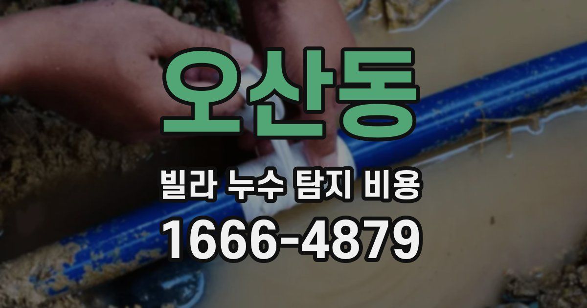 오산동 빌라 누수 탐지 비용