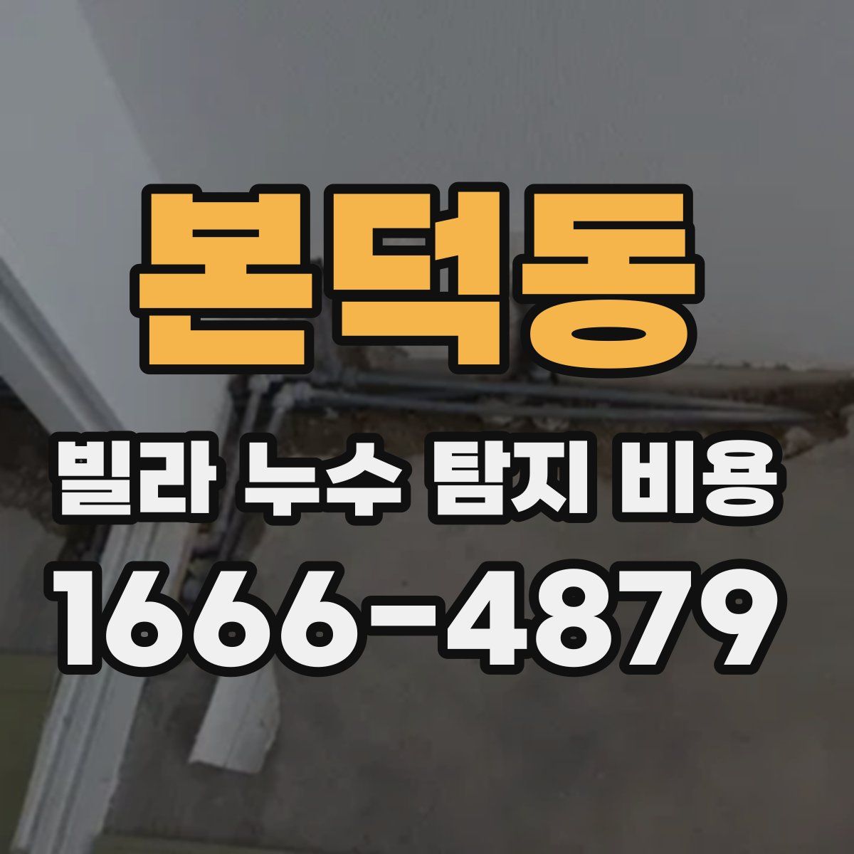 본덕동 빌라 누수 탐지 비용