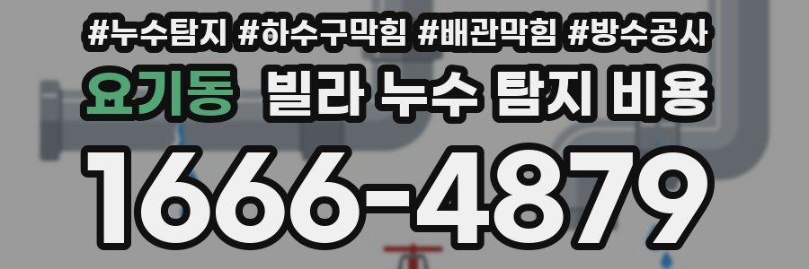 요기동 빌라 누수 탐지 비용