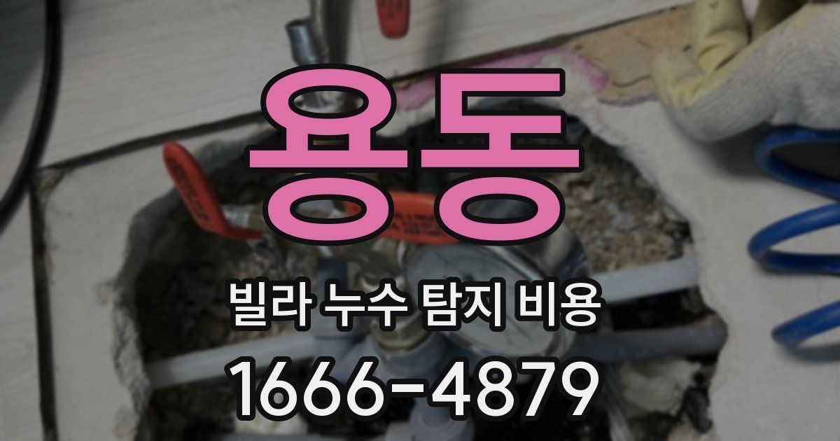 용동 빌라 누수 탐지 비용