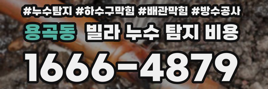 용곡동 빌라 누수 탐지 비용