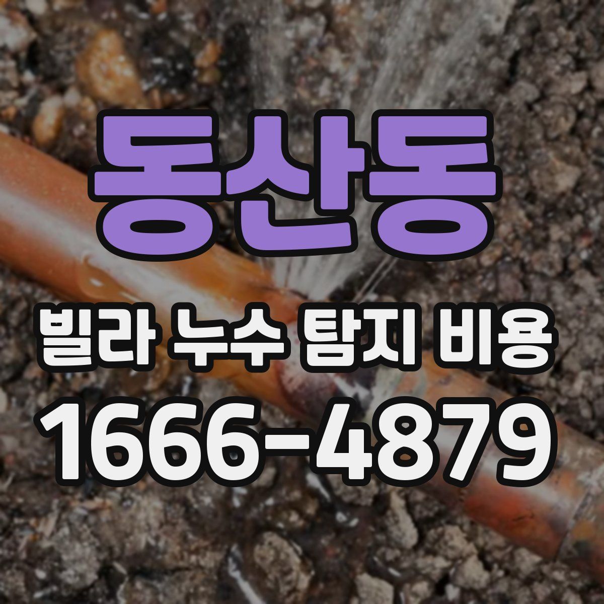 동산동 빌라 누수 탐지 비용
