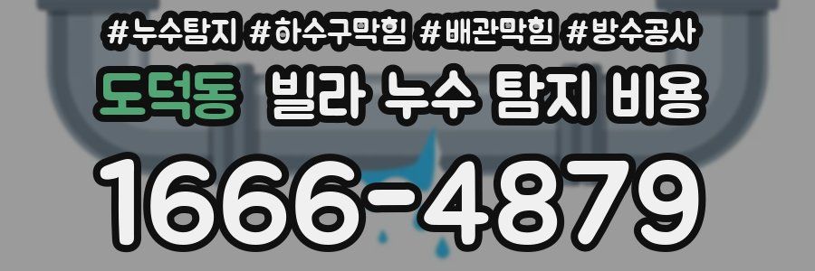도덕동 빌라 누수 탐지 비용