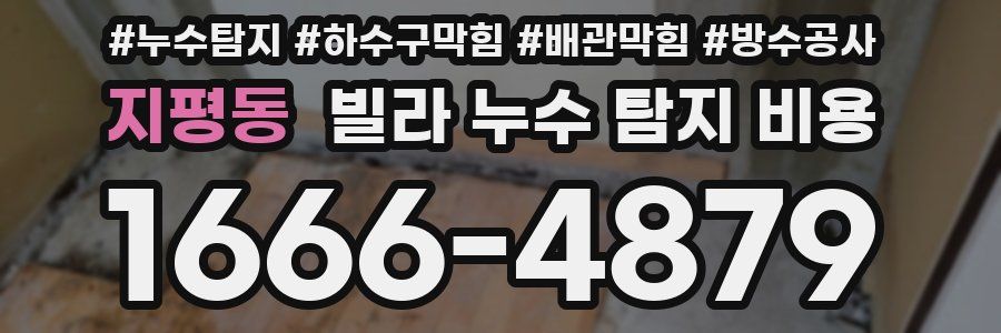 지평동 빌라 누수 탐지 비용