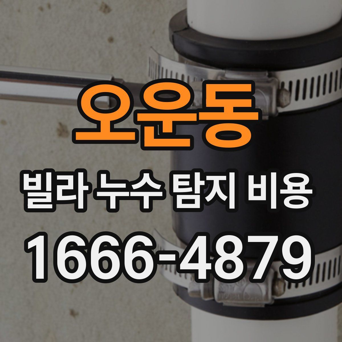 오운동 빌라 누수 탐지 비용
