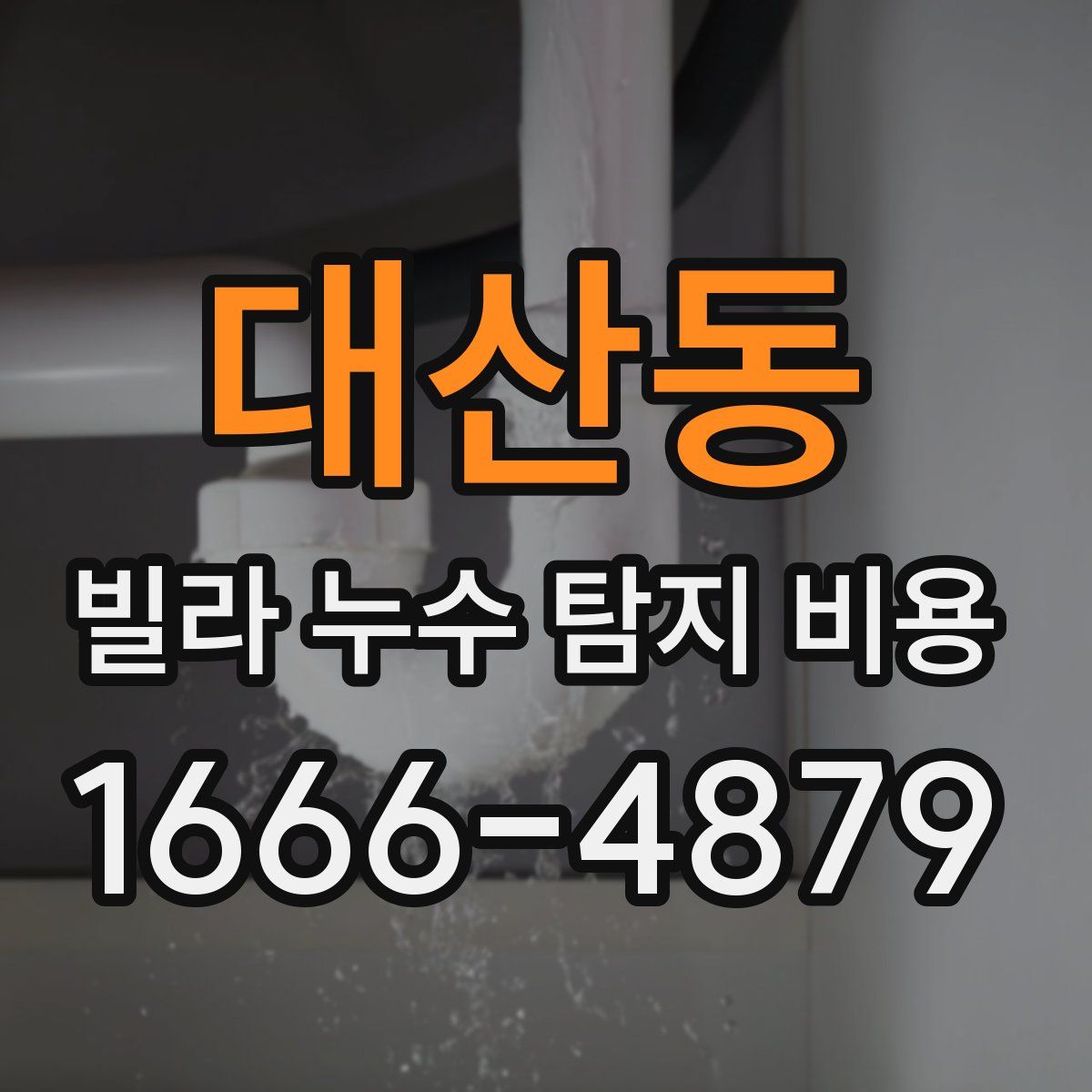 대산동 빌라 누수 탐지 비용