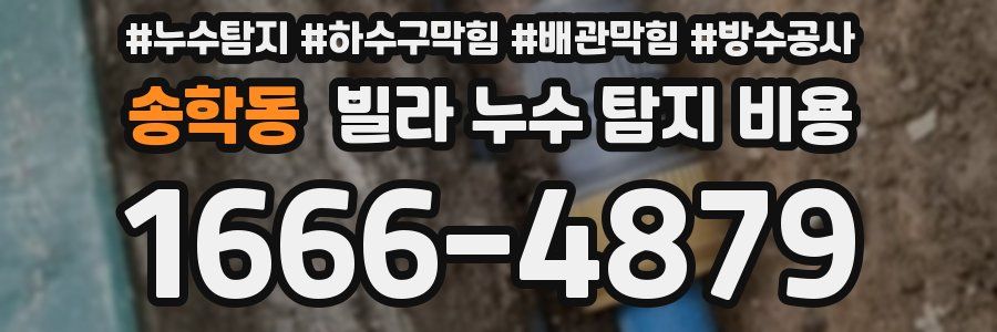송학동 빌라 누수 탐지 비용