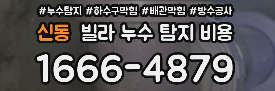 신동 빌라 누수 탐지 비용