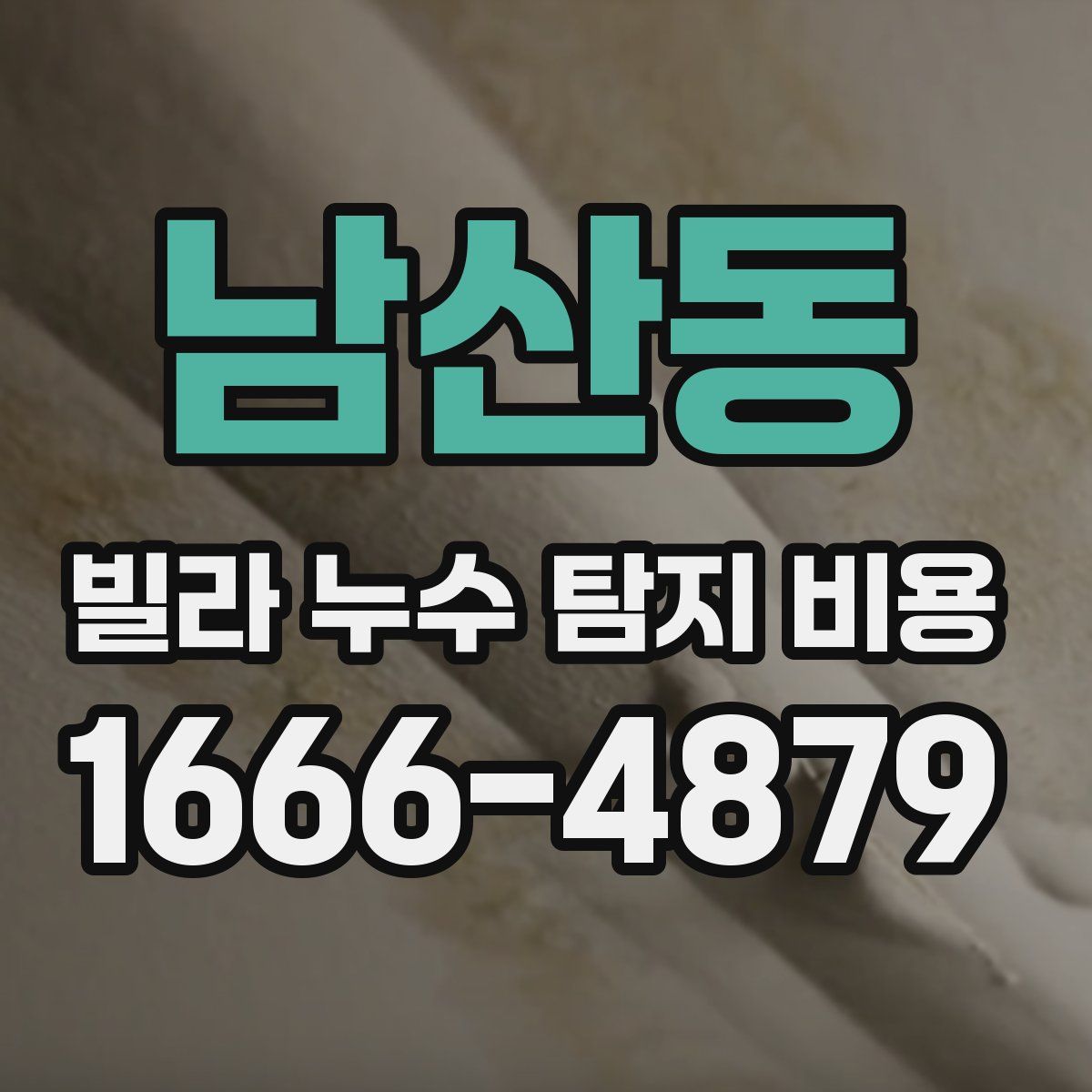 남산동 빌라 누수 탐지 비용
