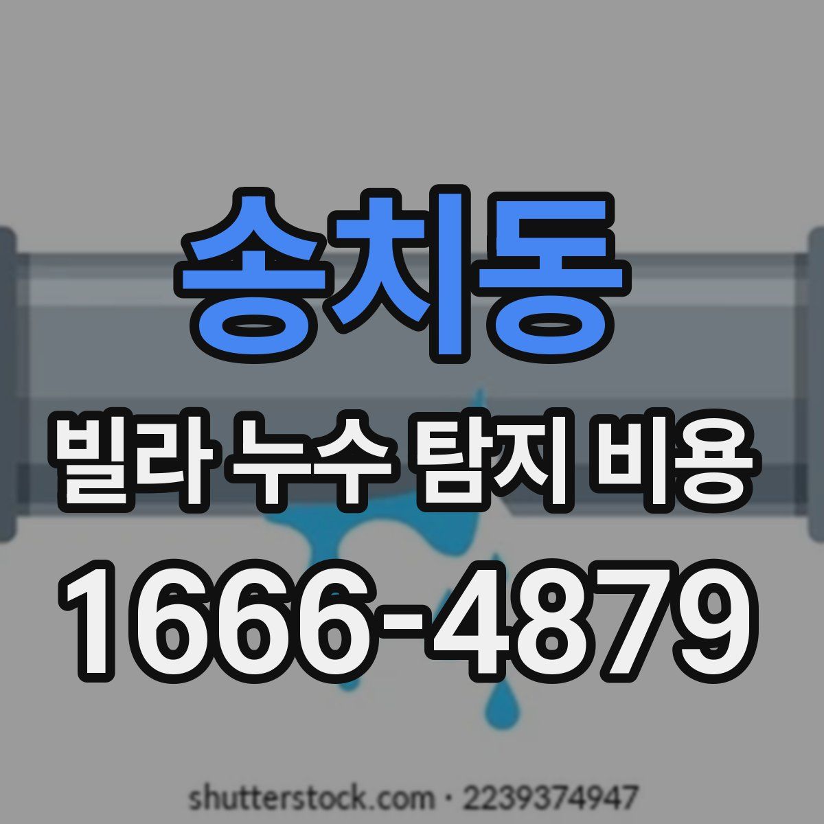 송치동 빌라 누수 탐지 비용