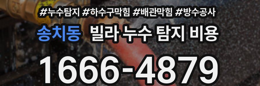 송치동 빌라 누수 탐지 비용