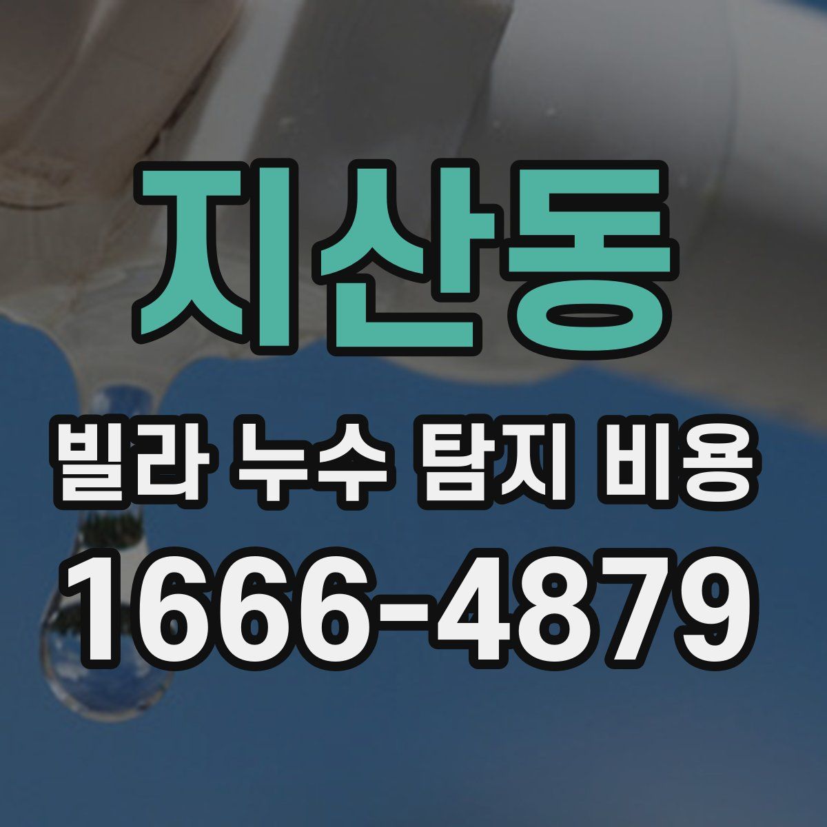 지산동 빌라 누수 탐지 비용