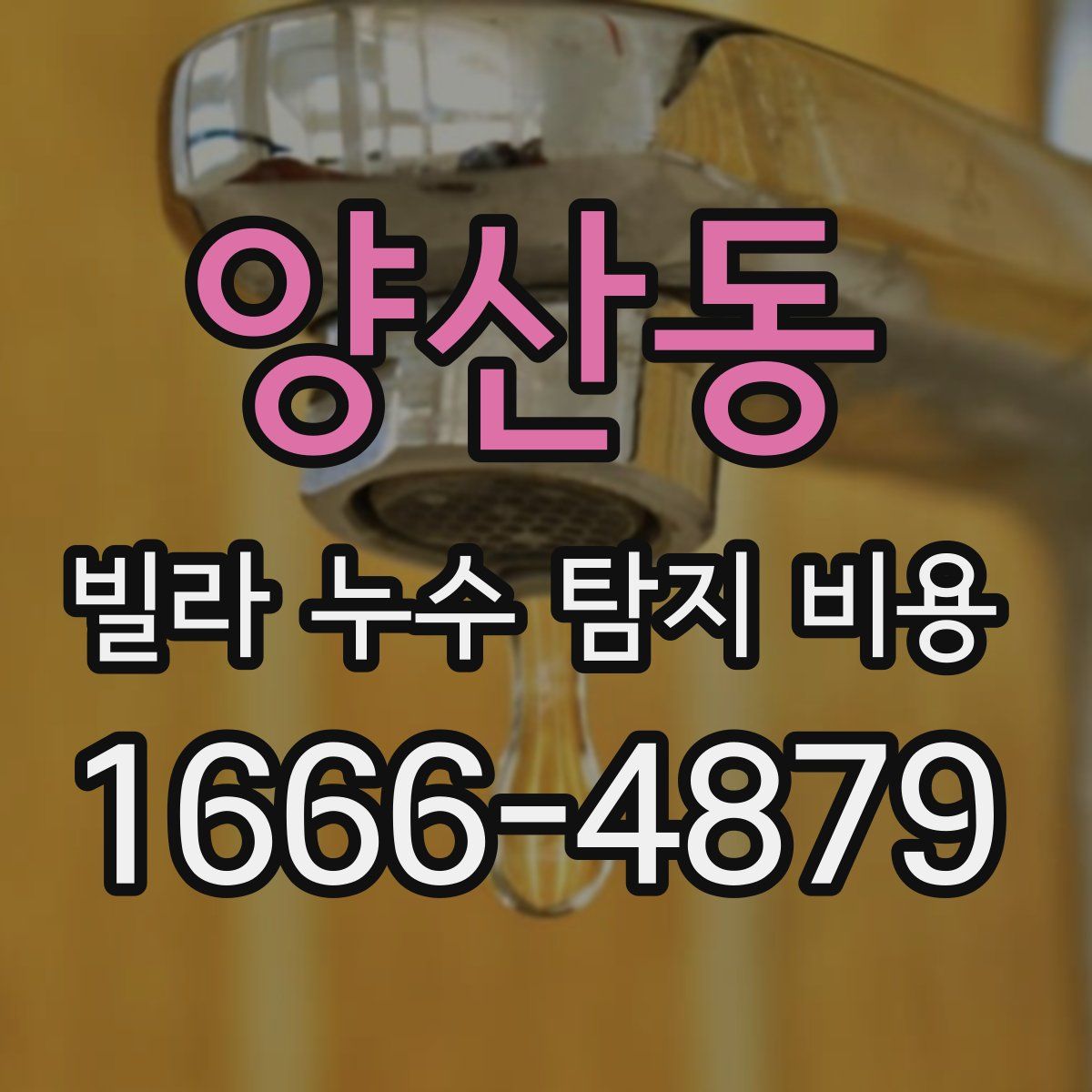 양산동 빌라 누수 탐지 비용