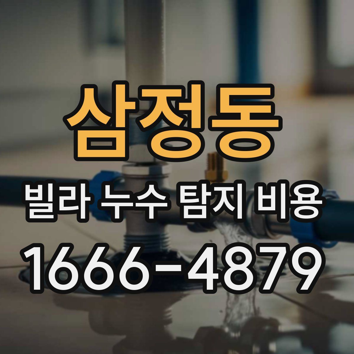 삼정동 빌라 누수 탐지 비용