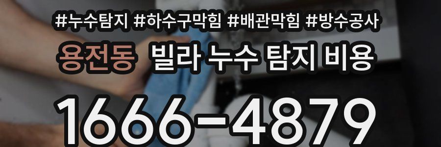 용전동 빌라 누수 탐지 비용