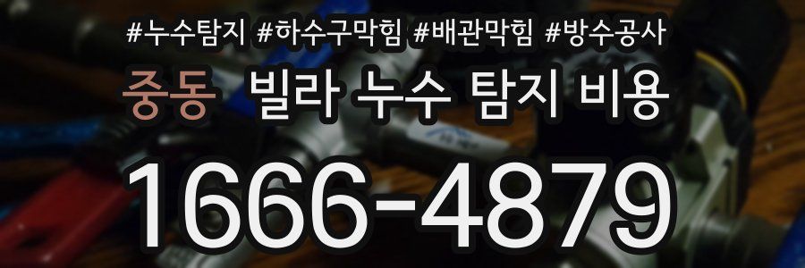 중동 빌라 누수 탐지 비용